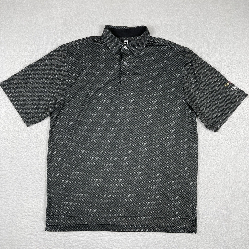 Footjoy Polo Shirt Mens Large Bull Run Golf Club Virginia Casual Travel Workwear